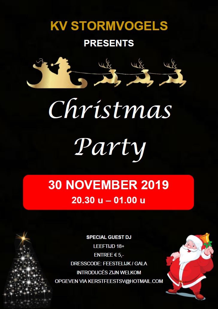 Christmas Party zaterdag 30 november