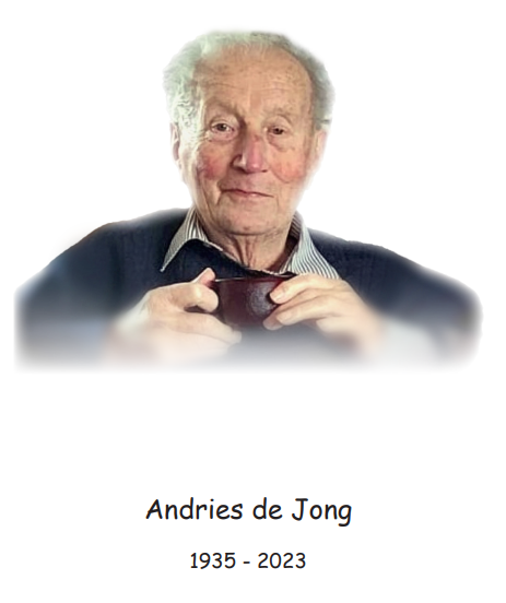 In Memoriam Andries de Jong Sr.